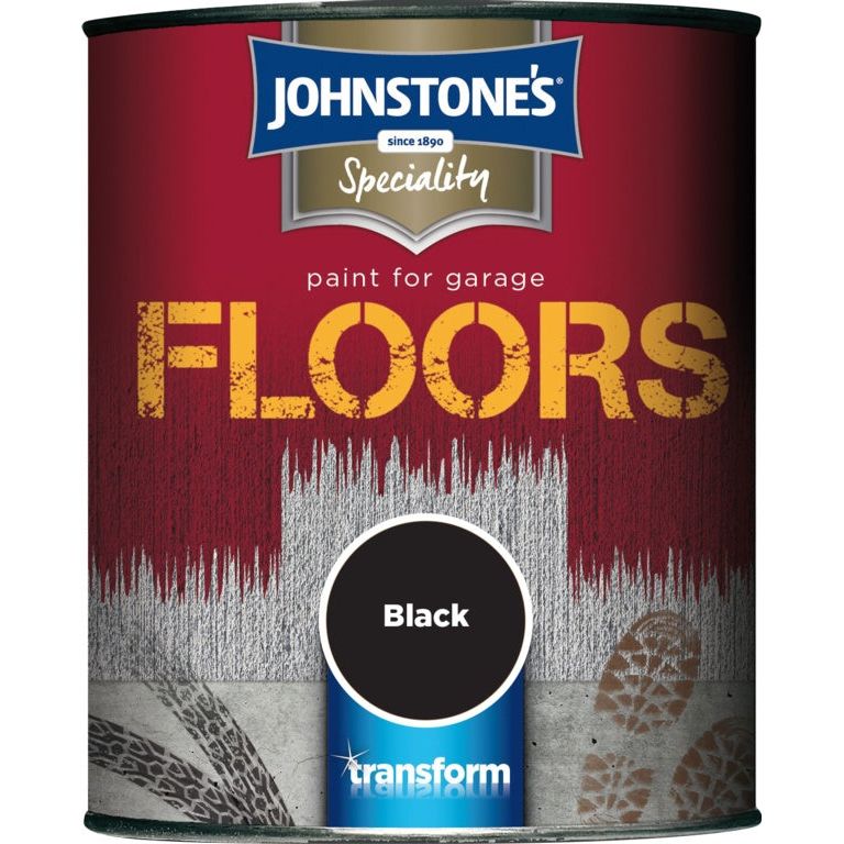 Johnstone's Garage Floor Paint Semi Gloss 750ml Black