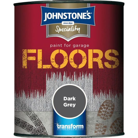 Johnstone's Garage Floor Paint Semi Gloss 750ml Dark Grey