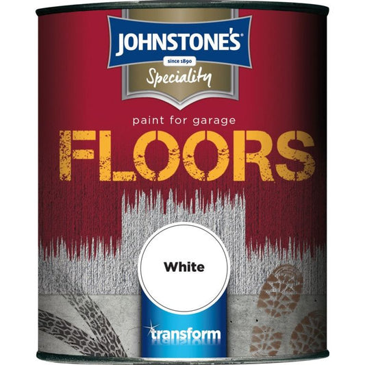 Johnstone's Garage Pintura para suelos semibrillante 750 ml blanco