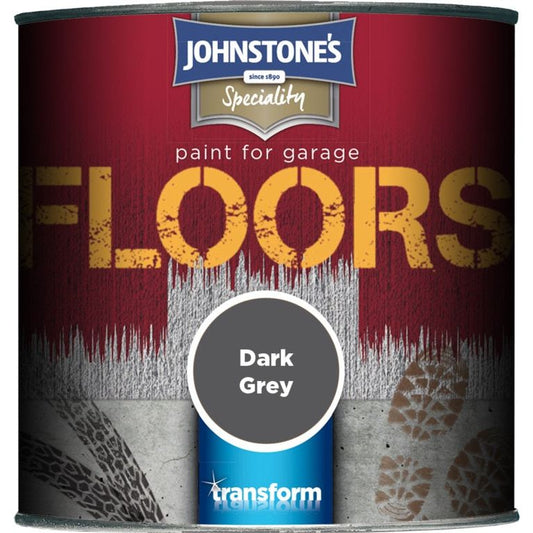 Johnstone's Garage Floor Paint Semi Gloss 250ml Dark Grey