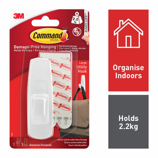 CommandTM Utility Hook 1 Hook, 2 Large Strips