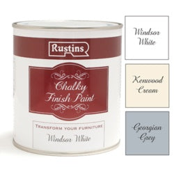 Rustins Chalky Finish 500ml Windsor White