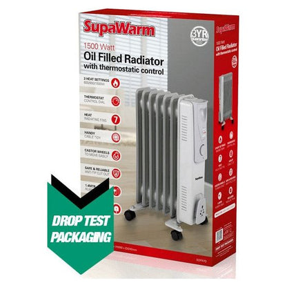 SupaWarm Oil Filled Radiator 1500w