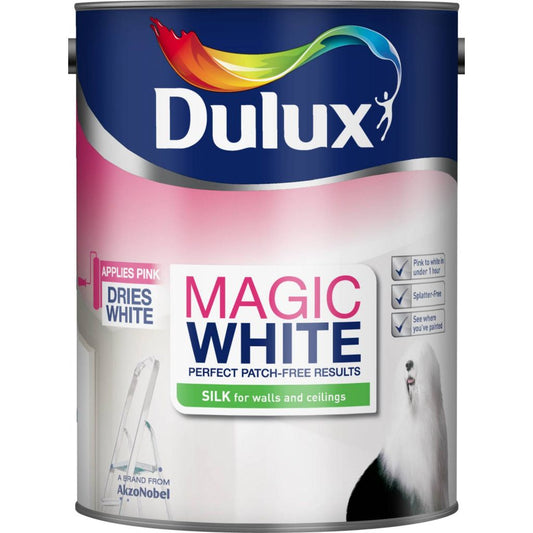 Dulux Magic White Silk 5L Pure Brilliant White