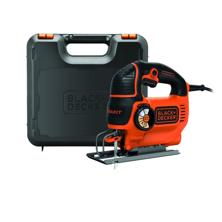 Black & Decker 520W Variable Speed Compact Jigsaw with blade and Kit box