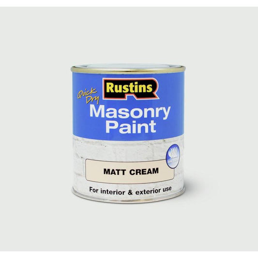 Rustins Masonry Paint 250ml Cream