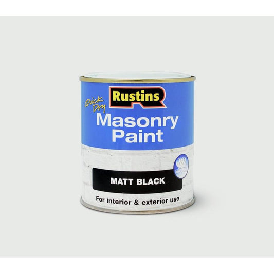 Rustins Masonry Paint 500ml Black