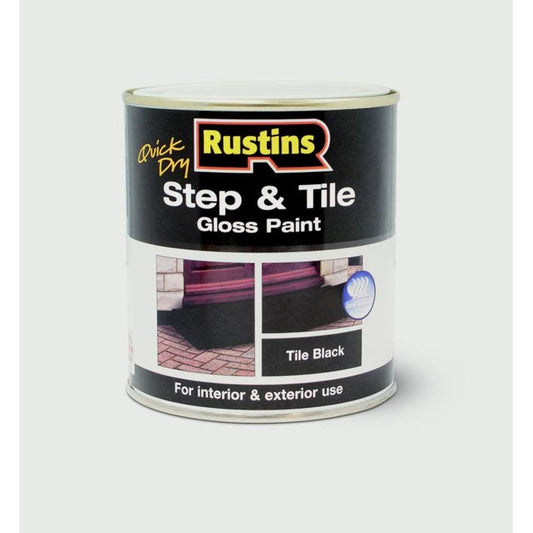 Rustins Quick Drying Step Tile Black 1L