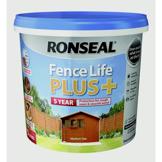 Ronseal Fence Life Plus 5L Roble Medio