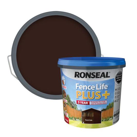 Ronseal Fence Life Plus 5L Roble Oscuro