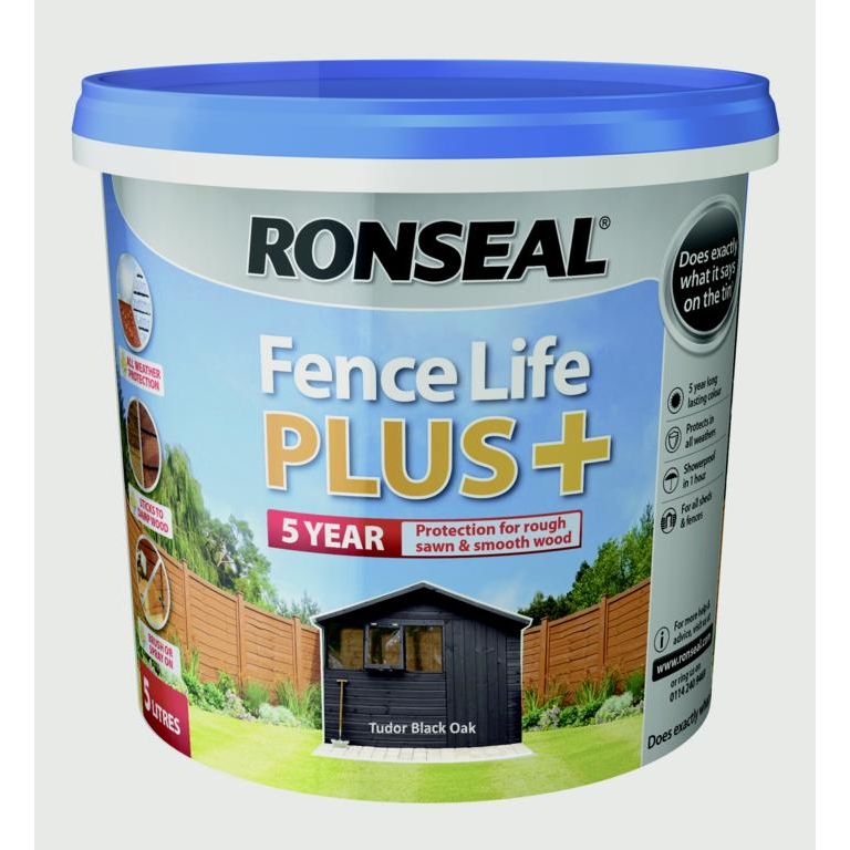 Ronseal Fence Life Plus 5L Tudor Black Oak