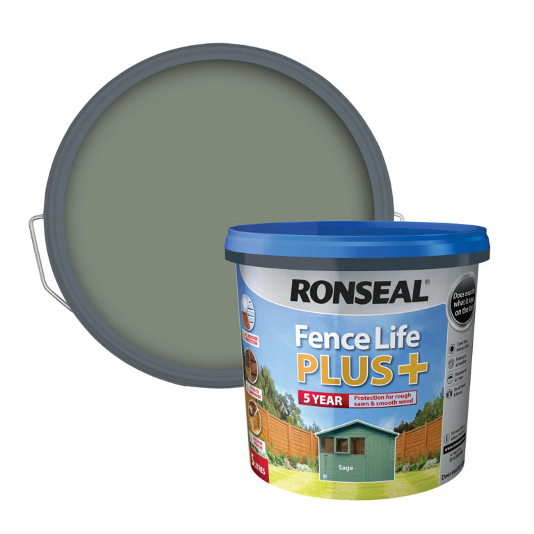 Ronseal Fence Life Plus 5L Salvia