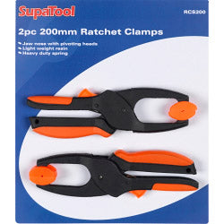SupaTool Ratchet Clamps 2 x 200mm