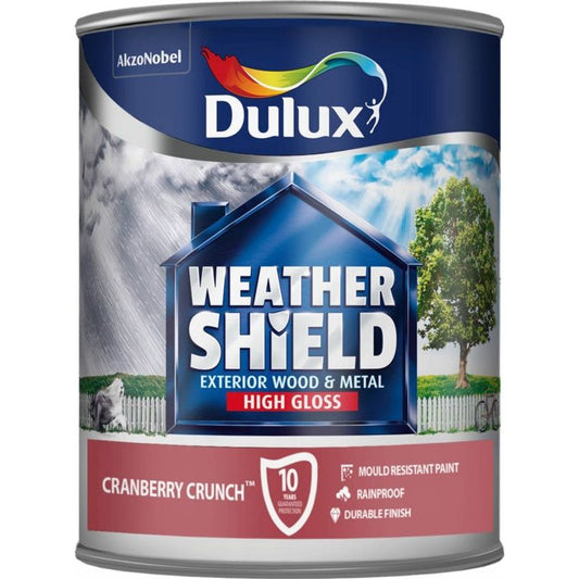 Dulux Weathershield Gloss 750ml Cranberry/Crunch