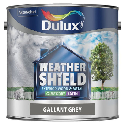 Dulux Weathershield Satén Secado Rápido 2.5L Gallant Grey