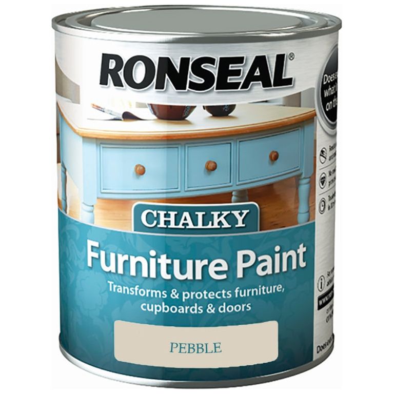 Peinture crayeuse pour meubles Ronseal, 750 ml, galet
