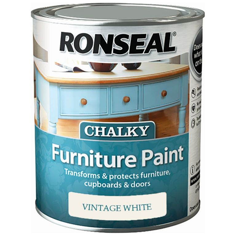 Ronseal Chalky Peinture pour meubles 750 ml Blanc vintage