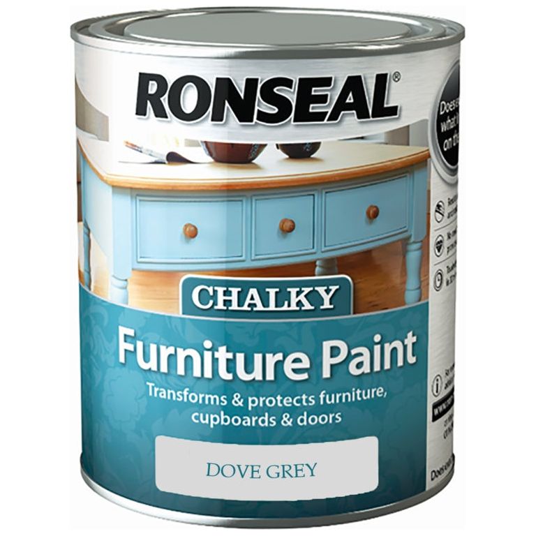 Ronseal Chalky Peinture pour meubles 750 ml Gris tourterelle