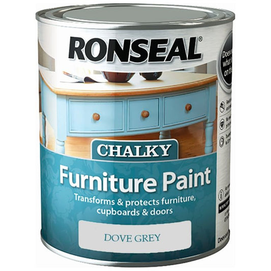 Pintura para muebles Ronseal Chalky 750ml Gris paloma