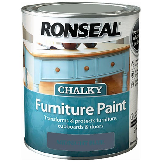 Pintura para muebles Ronseal Chalky 750ml Azul medianoche