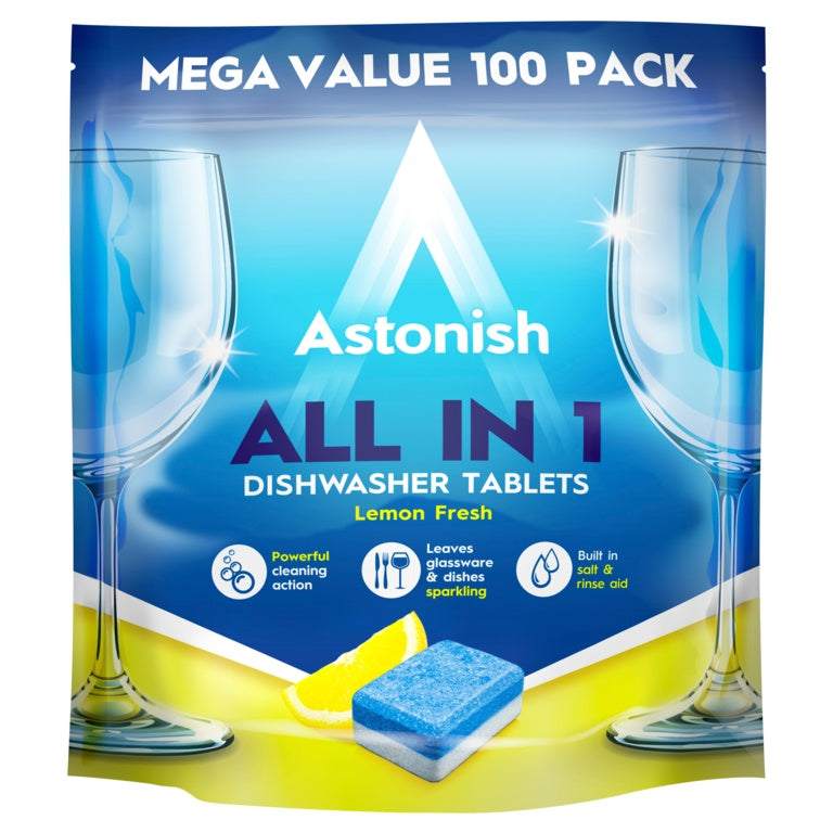 Astonish All In 1 Dishwasher Tablets 100 Tabs