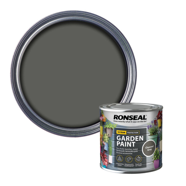 Pintura de jardín Ronseal 250ml Gris carbón