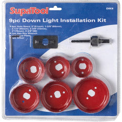 Kit de instalación de luces empotrables SupaTool de 9 piezas