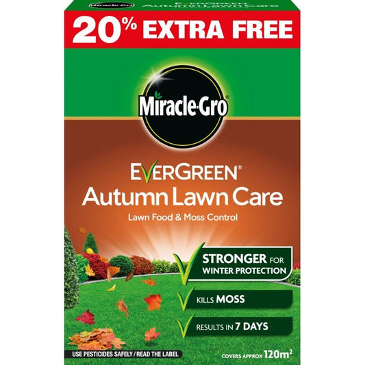 Cuidado del césped otoñal Evergreen Miracle-Gro® 100 m2 + 20 % adicional