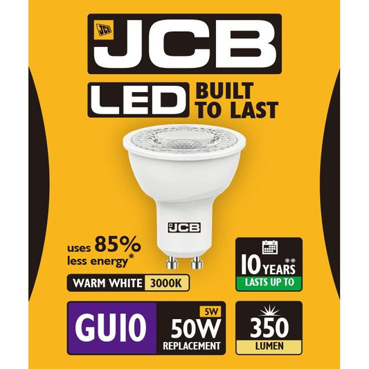 JCB LED GU10 5w 350lm 3000k Warm White