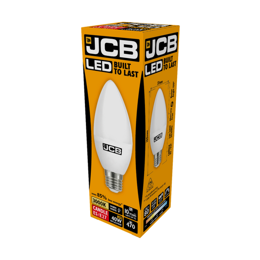 Bougie LED JCB 470lm Opale 6w E27