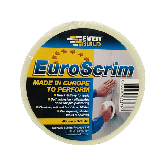 Everbuild EuroScrim Plasterboard Joining Tape White 48mm x 90m