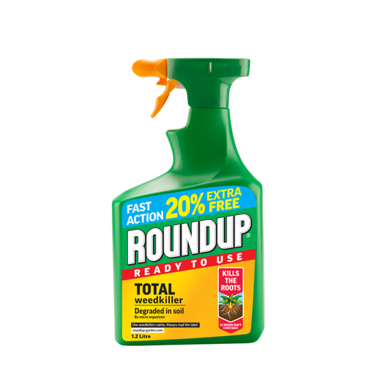 Roundup Total Ready to Use Weed Killer 1L Plus 20% Extra Free