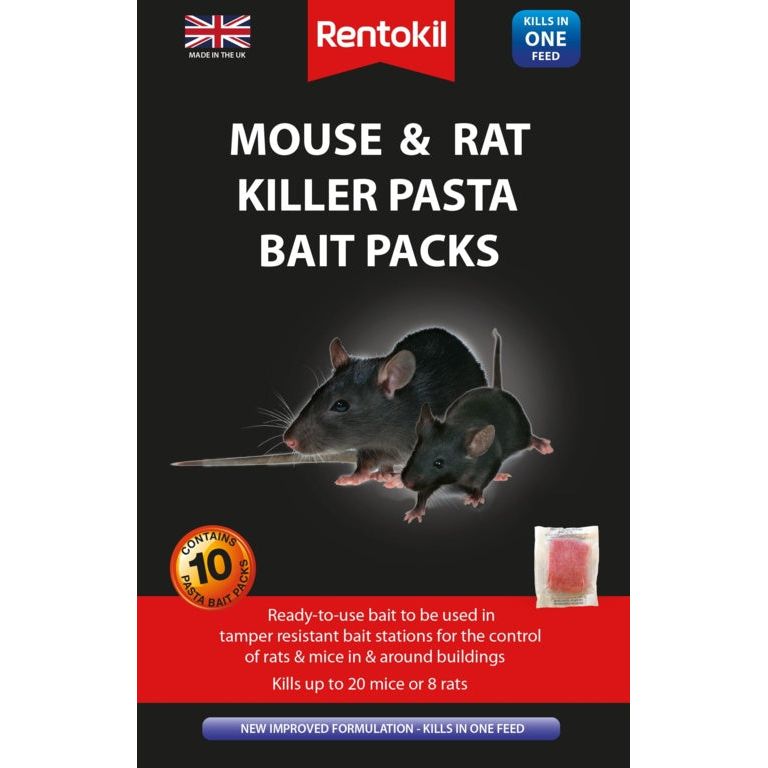 Appât à pâtes Rentokil pour souris et rats 10 sachets