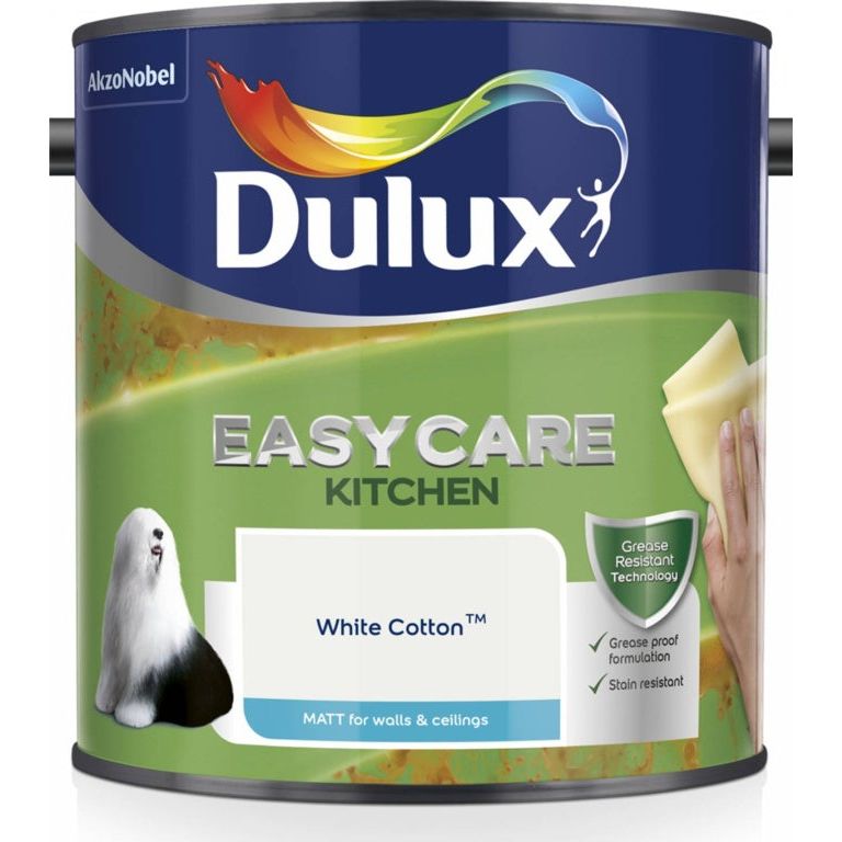 Dulux Easycare Kitchen Matt 2.5L White Cotton