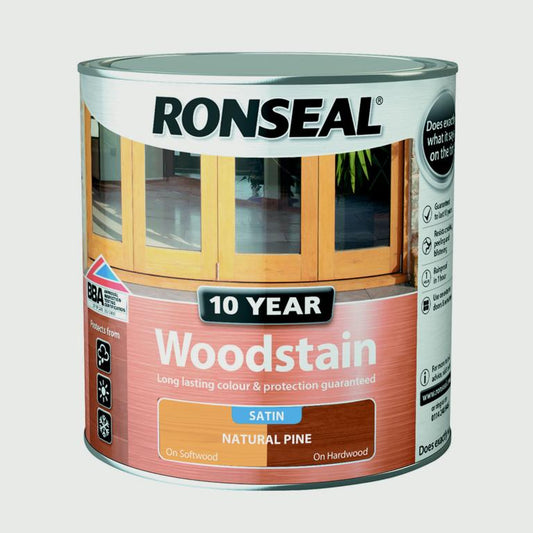 Ronseal Tinte para madera satinado de 10 años 250 ml Pino natural