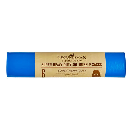 Groundsman Super Heavy Duty Rubble Sacks 30L Roll of 6