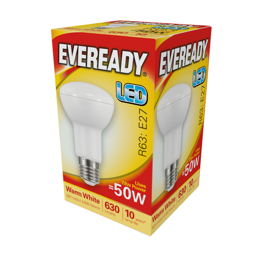 Eveready LED R63 7,8W 806lm Blanco Cálido 3000k E27