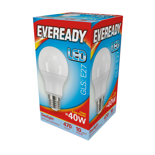 Eveready LED GLS 5,6w 480lm Lumière du jour 6500k E27