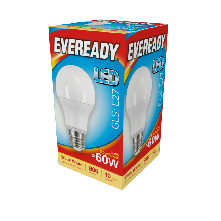 Eveready LED GLS 9.6w 806lm Warm White 3000k E27