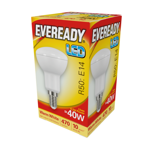 Eveready LED R50 6.2W 470lm Warm White 3000k E14