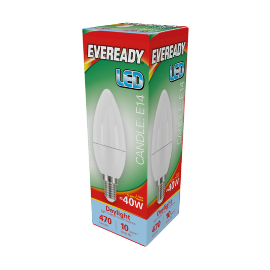 Eveready LED Candle 6W 480lm Daylight 6500k E14