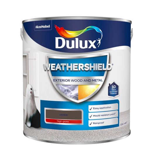 Dulux Weathershield Extérieur Brillant 2,5 L Conker