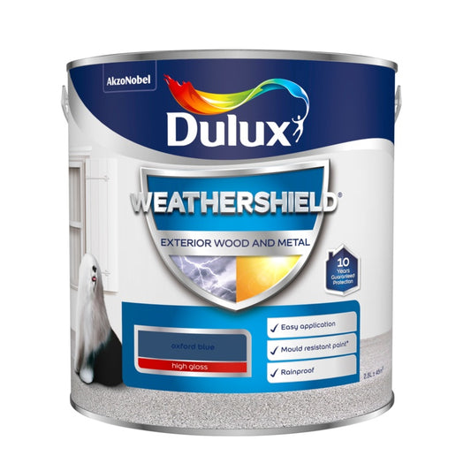 Dulux Weathershield Exterior Gloss 2.5L Oxford Blue