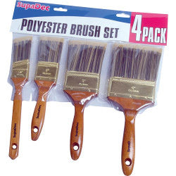 SupaDec Polyester Brush Set 4 Piece