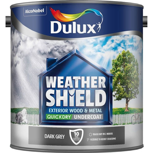 Dulux Weathershield Quick Dry Undercoat 2.5L Dark Grey