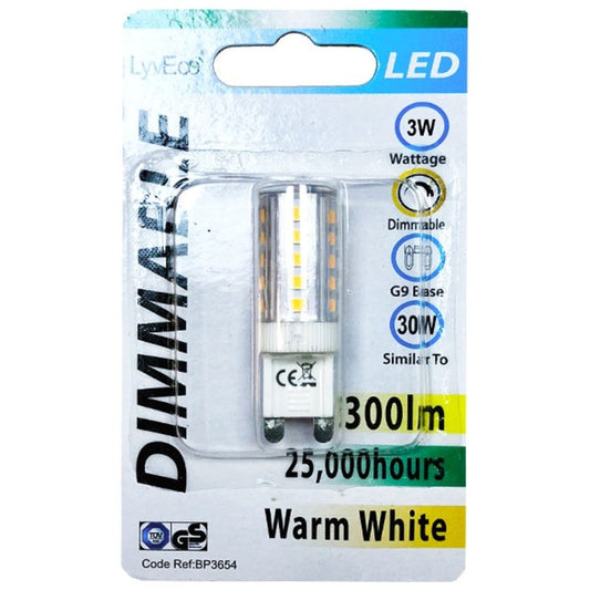 Lyveco LED Dimmable Lamps G9 3w/300ml/2700k