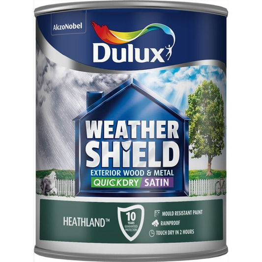 Dulux Weathershield Quick Dry Satin 750ml Heathland