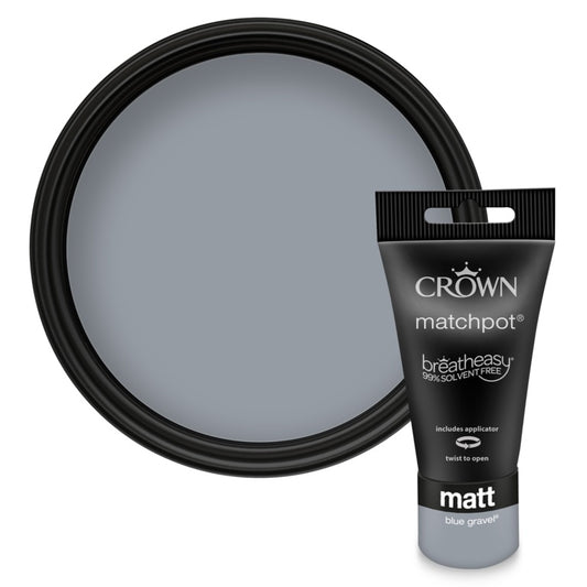 Crown Matt Emulsion 40ml Blue Gravel