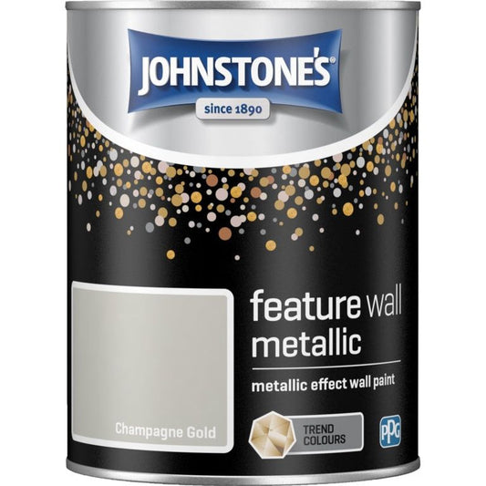 Johnstone's Feature Wall Metallic 1.25L Champagne Gold
