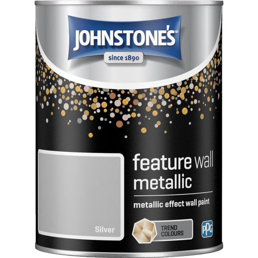 Johnstone's Feature Wall Metallic 1.25L Silver